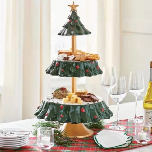 Weihnachts Snackständer Weihnachtsbaum Desserttisch Obstteller Deko - Bild 5 von 8