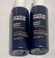 2 Units Scotch Porter Moisturizing Beard Wash Warm Spice Musk Soften Beard