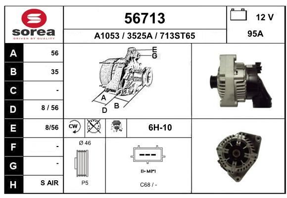 Alternateur BMW 525 TDS E39 et 525 TD E34 pièce de rechange pour moteur 2.5
