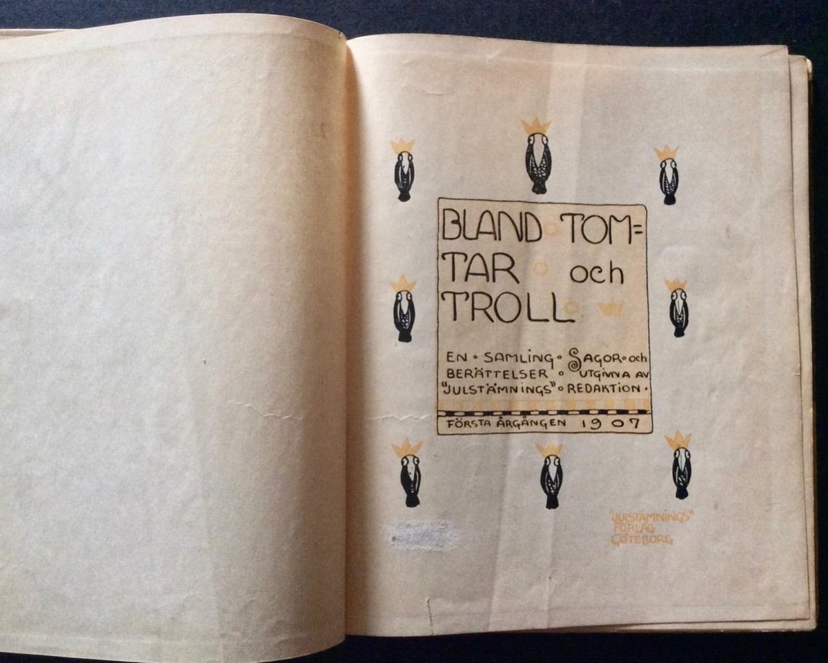 1907 JOHN BAUER First Edition BLAND TOMTAR OCH TROLL Volume 1