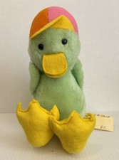 Vintage Unbranded 1970s Factory Sample Duck Plush With Original Warehouse Tag
