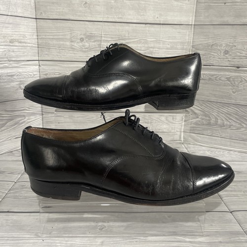 Made In England Black Oxford Smart Shoes Size 9 Uk