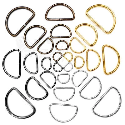 D Rings Metal Loops buckles 10 15 20 25 30 35 40 50 mm webbing Bag straps dog