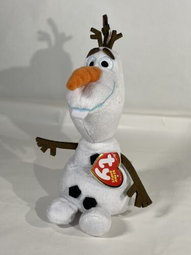 Ty Disney's Frozen OLAF 2015 Snowman Sparkly Beanie Baby 8" Plush Stuff Animal - Picture 1 of 5