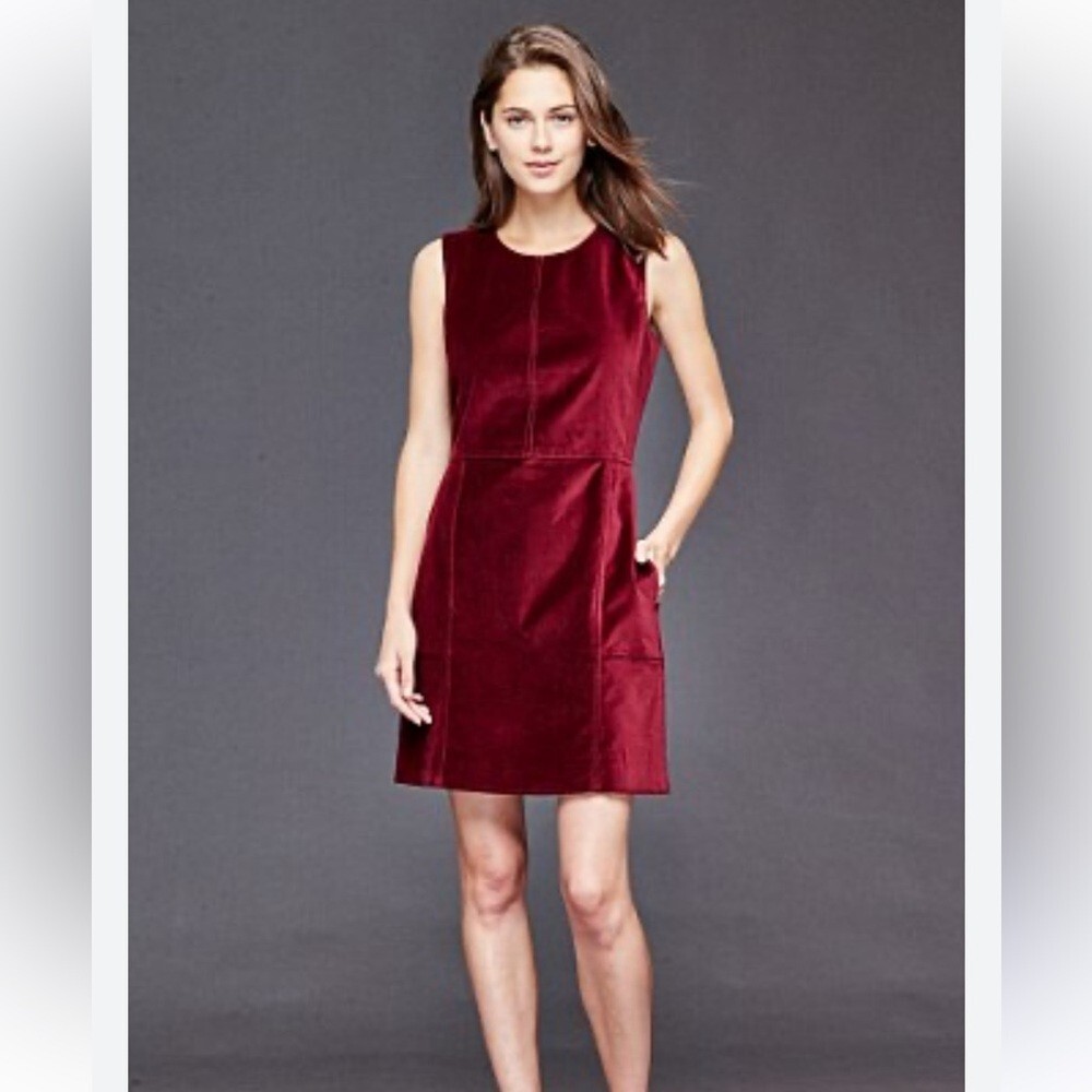 gap red velvet dress Toddler Puff Sleeve Velvet Dress