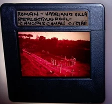 Vintage Art History Slide Photo Roman Hadrians Villa Reflecting Pool Canopus