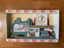 1995 Burwood Coca Cola Gas Station Billboard Clock.  &ldquo;New In Box!!!&rdquo;