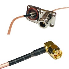 RG316 N Female Flange O-Ring to SMA MALE ANGLE RF Cable Rapid-SHIP LOT