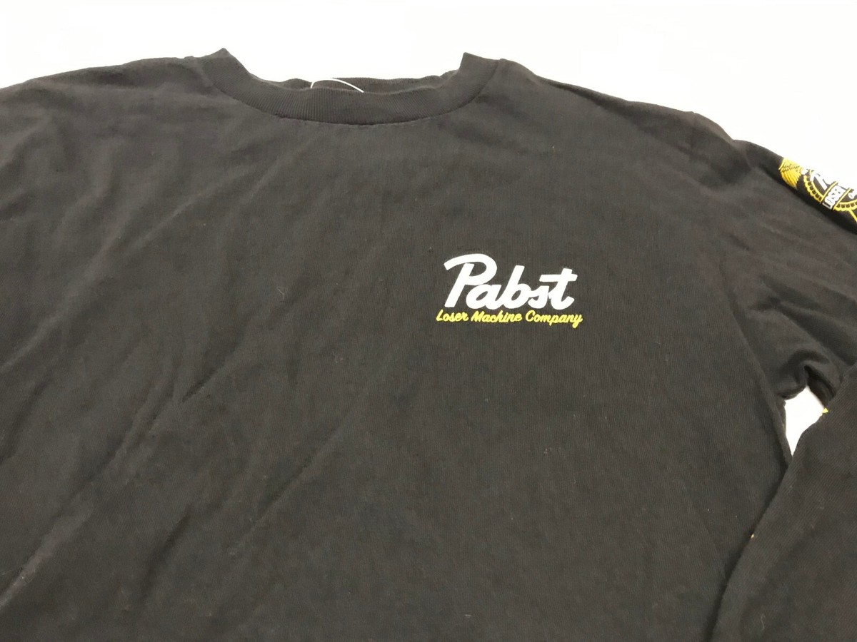 Loser Machine Pabst Long Sleeve Shirt - Black - Men's Size Small