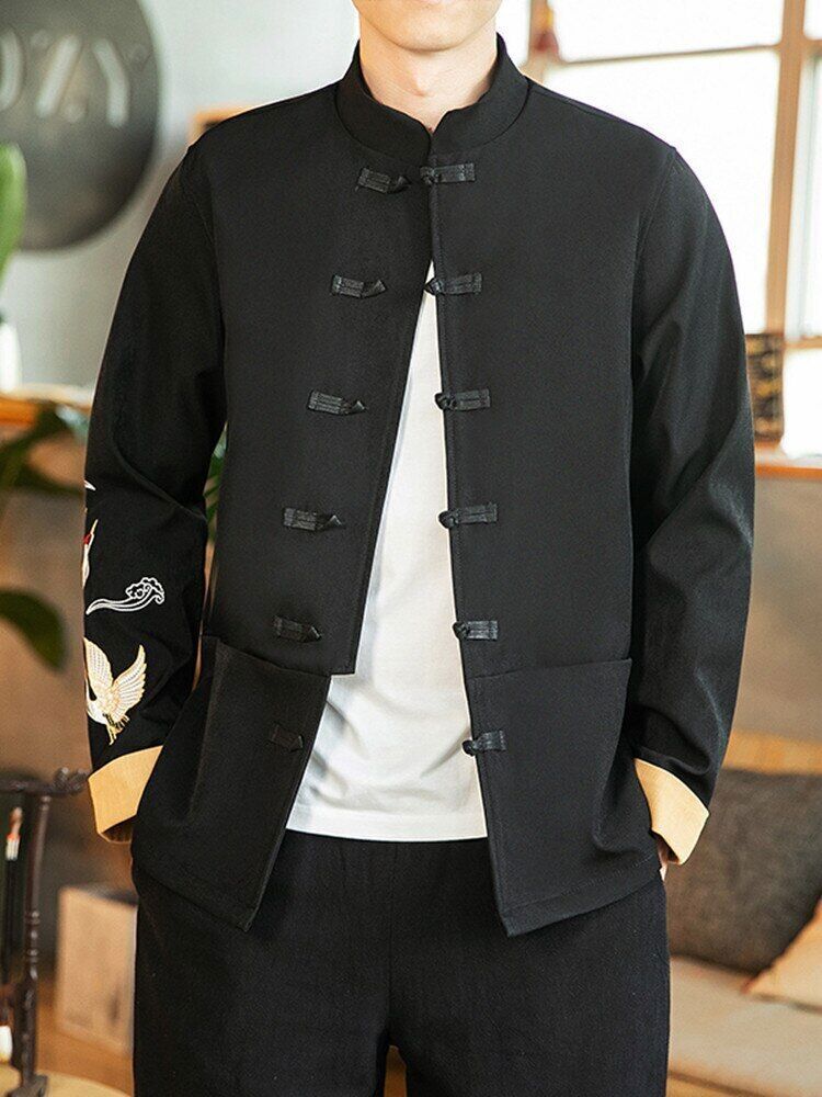 Mens Traditional Chinese Men Kung Fu Male Tops Jackets
