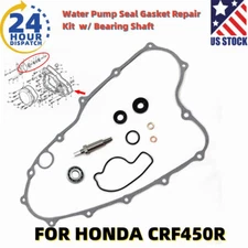 Water Pump Seal Gasket Repair Kit w/ Bearing Shaft For Honda CRF450R 02-08 US