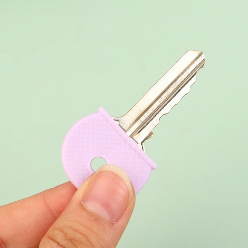 Key For Pvc 10Pcs Mixed Color PVC Keys Caps Topper Elastic Case For DIY Keyring ...