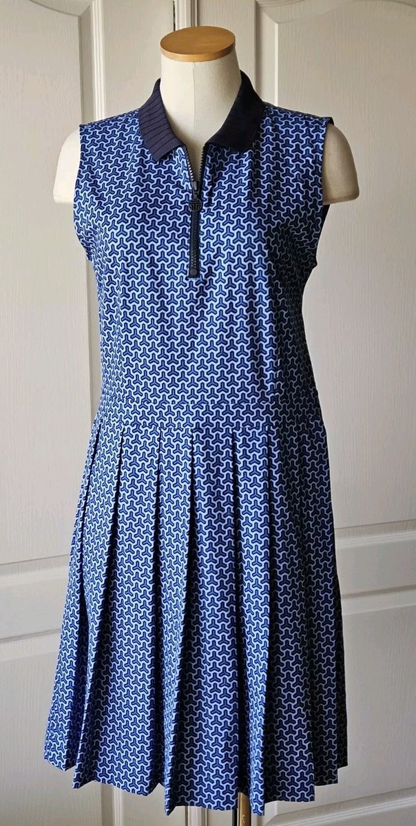 Tory Burch Sport Size M Medium Performance Golf Blue Pleated