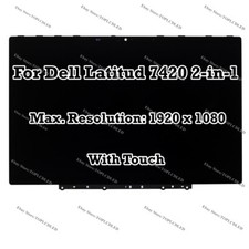 14" Dell Latitude 7420 2-in-1 FHD LCD LED Touch Screen Digitizer Assembly 4FV2W