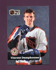 1991 Pro Set Vincent Damphousse #293 French Set - Toronto Maple Leafs