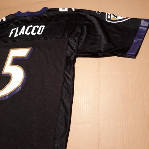 NFL Baltimore Ravens Reebok On Field Men's Large Joe Flacco #5 Black Jersey - Picture 5 of 15