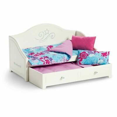 American Girl Trundle Bed and Bedding Set For 18 inch Dolls