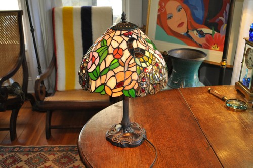 Vintage Art Deco Peacock Stained Glass Bronze Two Light Accent Table Lamp Ebay Vintage Art Deco Peacock Stained Glass Bronze Two Light Accent Table Lamp Ebay