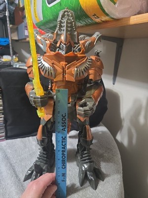 TRANSFORMERS AOE EVOLUTION Grimlock Stomp Chomp 20'' Figure Orange Tail Working