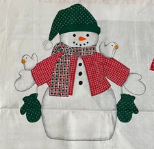 VTG VIP Cranston Country Snowman Cut and Sew Panel Winter Christmas Xmas Crafts