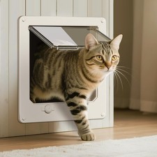 Thin Cat Door, Safety Pet Door for Cats Up to 18 lbs, Interior Cat Door with ...