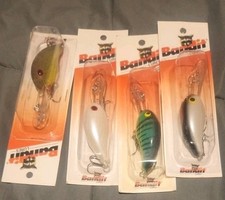 Lot of 4 New Assorted Bandit 300 Series Crankbait 2" Fishing Lures 