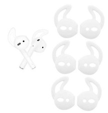 3 Pairs Ear Hooks Soft Silicone Ear Tips for Headphones AirPods 1 and 2 Earbuds