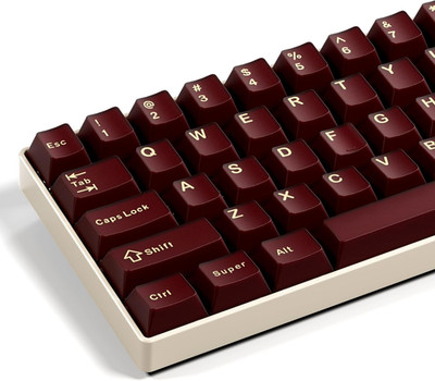 XVX Red Keycaps, Double Shot PBT Keycap Set 75 Percent, Cherry Profile Keyboard