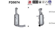 DPF Rußpartikelfilter Dieselpartikelfilter AS FD5074 Cordierit für OPEL COMBO up