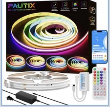 PAUTIX RGB Smart IC COB LED Strip Light Addressable 32.8ft/10m,UL-Listed 24V ...