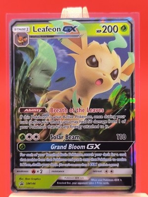 Leafeon GX SM146 Sun & Moon Ultra Rare Holo Promo Pokemon Card * New * |  eBay