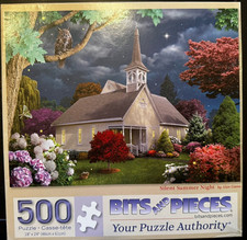 SILENT SUMMER NIGHT Alan Giana Large Format 500 Piece Bits and Pieces Puzzle