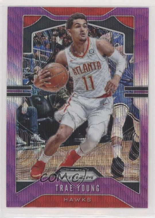 2019-20 Panini Prizm Purple Wave Prizm Trae Young #31 6o3