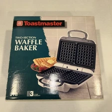 Toastmaster Waffle Baker Maker #218 White w/box & Instructions Non Stick Cool