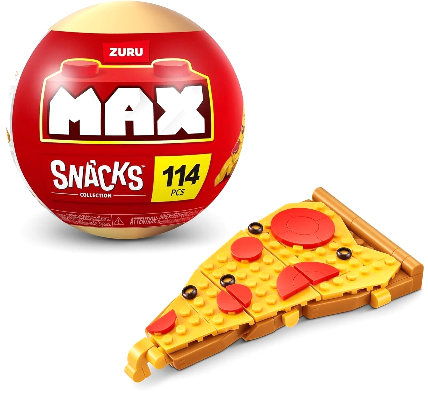 Zuru MAX Snacks Collection PIZZA Building Bricks Set. New & Sealed. Food