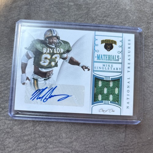 Mike Singletary 1/1 National Treasures Auto Patch Baylor No. 79