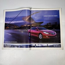 toyota solara 2004 Print Ad Pinup Art Vintage Magazine 2 Page Car Advertisement