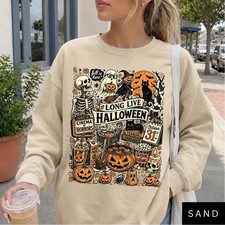 Vintage Halloween Sweatshirt Spooky Fall Autumn