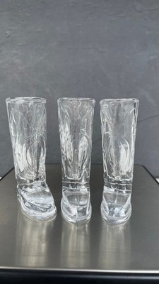Vintage 3 Circleware Kick Back Shot Glasses Cowboy Boots