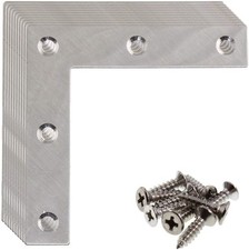 Stainless Steel L Shape Flat Corner Brace Bracket for Wood  Metal, Fixing Joini