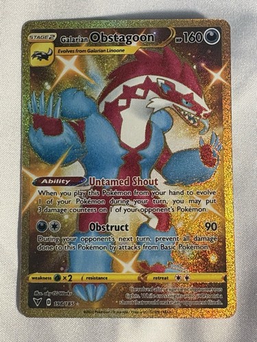 Galarian Obstagoon (SWSH04 198/185) Near Mint, English (Vivid Voltage)