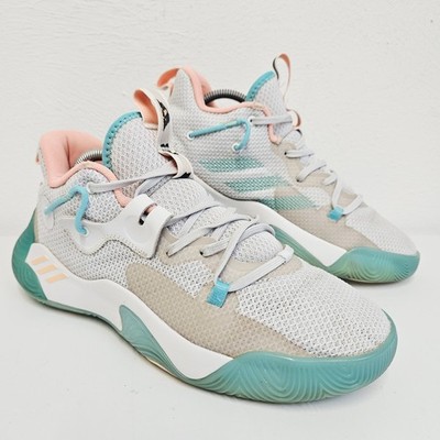 Adidas Harden Stepback 3 The Bahamas Herren Gr. UK 8 weiß blau Turnschuhe GW4215
