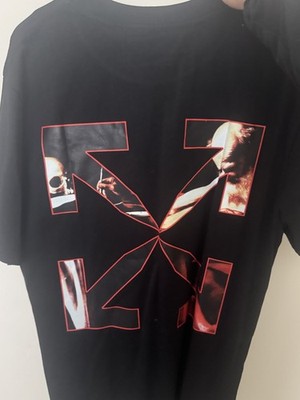 Off-White replica Black Graphic Print Cotton Jersey Men's T-Shirt
