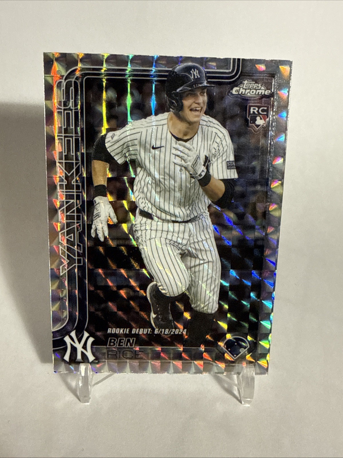 Ben Rice 2025 Topps Chrome Update Refractor Rookie Debut Yankees RC USC138