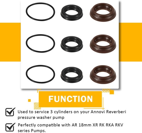 AR1828 Pump Check Valves Kit &AR1857 Pressure Washer Packing Kit For 18mm AR/XR - Picture 5 of 8