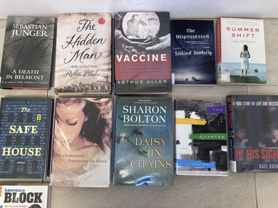 Lot of 11 Ex Library Books Sebastian Junger Arthur Allen Sharon Bolton Vaccine