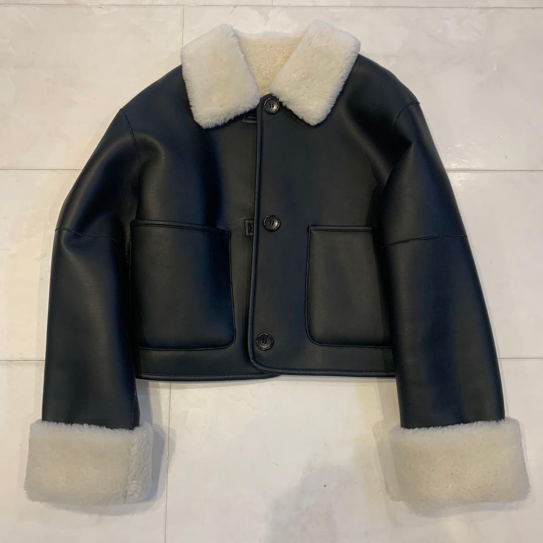 Drop CLANE LEATHER BOA JACKET 2 - image 3