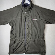Berghaus Vintage AquaFoil Waterproof Outdoor Coat Jacket Green Men’s M Rain Mac