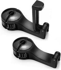 2PCS Car Headrest Hidden Hook, 2 in 1 Car Seat Hook with Phone Holder, Auto Back