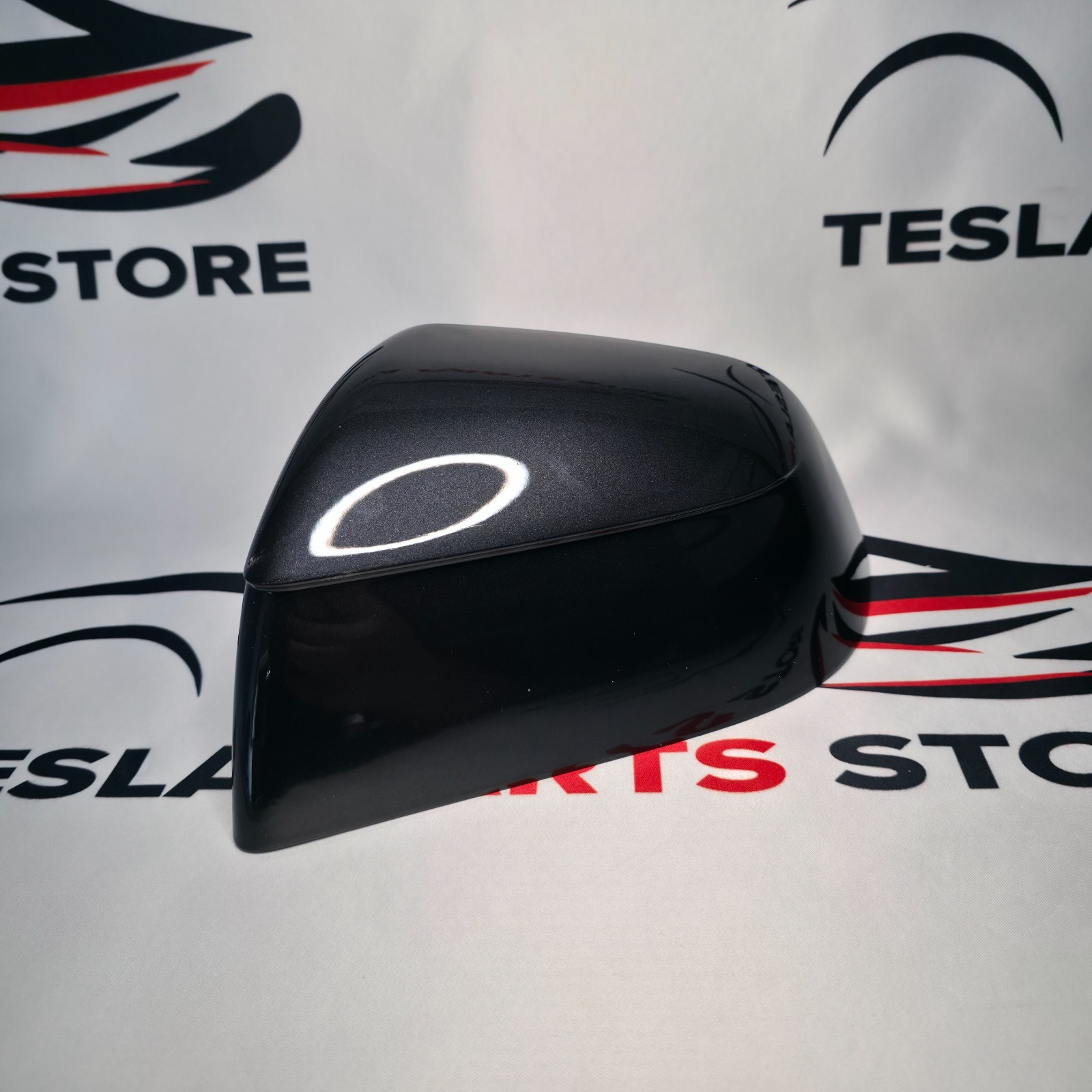 Tesla Model Y Juniper 2025+ Mirror Skull Caps Stealth Gray Left 1963538-D9-B